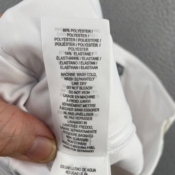 Lysse Jeans Womens Large White Jeggings Stretch Pull On Capri Gold Side Stripe - Picture 6 of 11